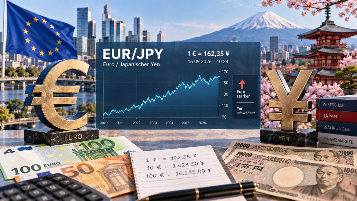 Euro- und Yen-Symbol nebeneinander – Symbolbild für das Währungspaar EUR/JPY